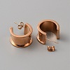 Stainless Steel Round Stud Earring Finding STAS-WH0016-55RG-2
