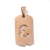 Ion Plating(IP) 304 Stainless Steel Pendants STAS-O127-C03-2