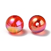 UV Plating Transparent Rainbow Iridescent Acrylic Beads TACR-D010-07F-3
