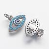 Brass Micro Pave Cubic Zirconia Charms ZIRC-F041-02P-1