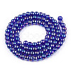 Electroplate Transparent Glass Beads Strands GLAA-T032-T6mm-AB15-2