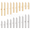 60Pcs 10 Style 304 Stainless Steel Slide On End Clasp Tubes STAS-UN0035-27-1