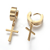 304 Stainless Steel Hoop Earrings X-EJEW-O087-01-2