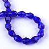 Transparent Glass Bead Strands X-GLAA-R024-6x8mm-01-3