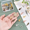32Pcs 4 Colors Brass Ice Pick Pinch Bails KK-PH0011-31-4