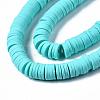 Flat Round Handmade Polymer Clay Beads CLAY-R067-10mm-20-4