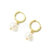 Natural Cultured Freshwater Pearl Hoop Dangle Earrings for Women EJEW-JE07277-4