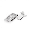 Tarnish Resistant 304 Stainless Steel Box Clasps STAS-P249-02P-3