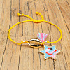 Bohemian Ethnic Style Geometric Miyuki Beaded Star with Flamingo Charm Adjustable Braided Bracelets for Women ZA1517-4