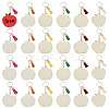 24Pcs Wood Keychain KEYC-OC00009-1