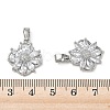 Brass Micro Pave Clear Cubic Zirconia Pendants KK-A299-15P-3