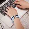 10Pcs 10 Style Handmade Polymer Clay Heishi Beaded Stretch Bracelets Set with Heart BJEW-SW00036-03-5