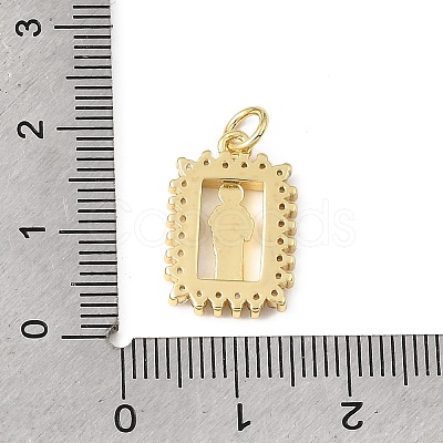 Religion Brass Micro Pave Cubic Zirconia Pendants KK-E799-02D-G-1