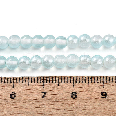 Baking Paint Transparent Glass Beads Strands DGLA-N011-4mm-05-1