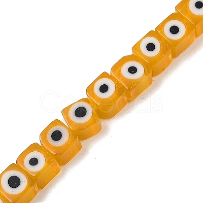Handmade Evil Eye Lampwork Beads Strands LAMP-G166-16F-1