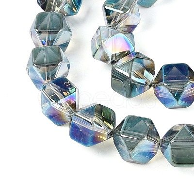 Electroplate Glass Beads Strands EGLA-T021-21G-1