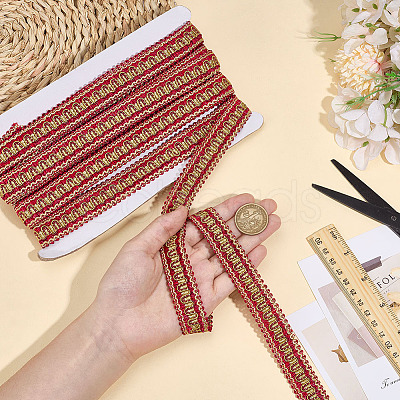 Polyester Braided Wavy Ribbons OCOR-WH0112-017C-1