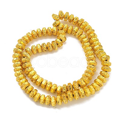 Electroplated Natural Lava Rock Beads Strands G-I360-G01-01-1