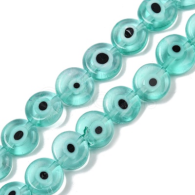 Handmade Evil Eye Lampwork Beads Strands LAMP-G164-10C-01-1