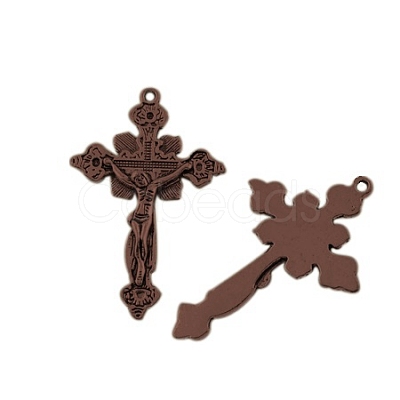 Tibetan Style Alloy Pendants TIBEP-3035-R-NR-1