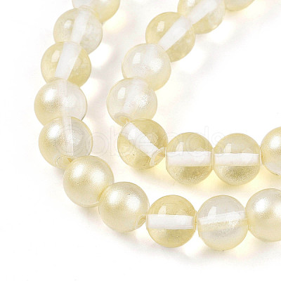 Baking Paint Transparent Glass Beads X1-DGLA-N011-8mm-02-1