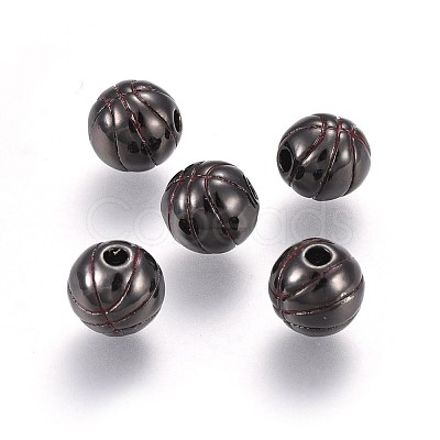 Brass Enamel Beads KK-L179-07B-1