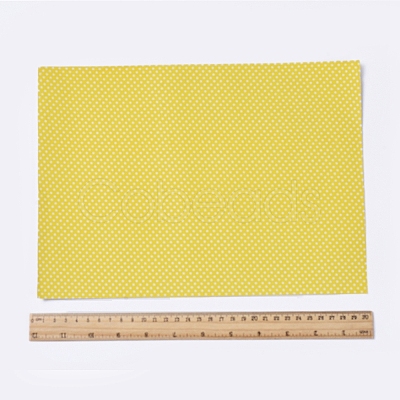 Polka Dot Pattern Printed A4 Polyester Fabric Sheets LS-DIY-WH0158-63A-03-1