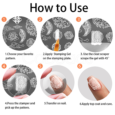 Stainless Steel DIY Nail Art Templates MRMJ-WH0092-085-1