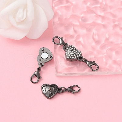 Alloy Crystal Rhinestone Magnetic Clasps ALRI-YW0001-10B-1
