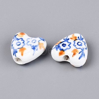 Handmade Porcelain Ceramic Beads PORC-T134-28B-1
