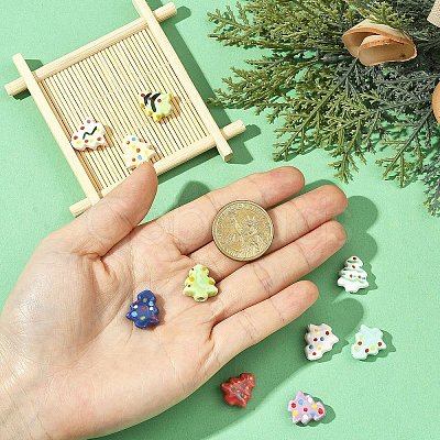 10Pcs 10 Colors Handmade Porcelain Beads PORC-YW0001-46-1