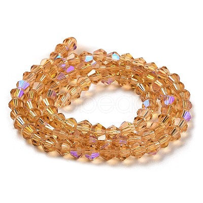 Transparent Electroplate Glass Beads Strands EGLA-A039-T3mm-L18-1