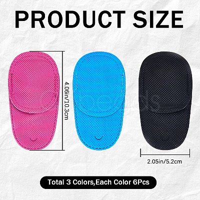18Pcs 3 Colors Glasses Eye Patch AJEW-CN0001-80B-1