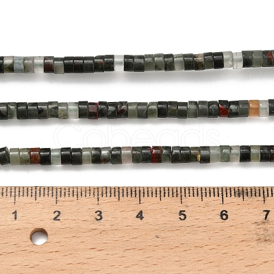 Natural African Bloodstone Beads Strands G-Z110-A31-2x4mm-1
