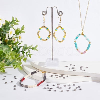 400Pcs 2-Hole Glass Seed Beads SEED-CN0001-08-1