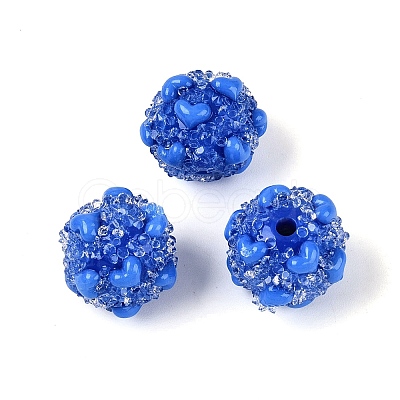 Opaque Acrylic & Transparent Resin Rhinestone Beads SACR-Q005-02A-1