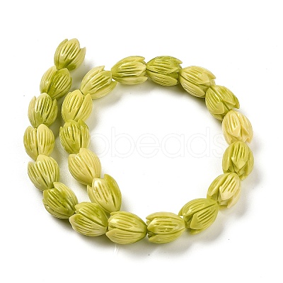 Synthetic Shell Dyed Carved Beads Strands SHEL-K007-08C-04-1