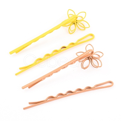 4Pcs Painted Iron Hair Bobby Pins PHAR-I007-14B-1