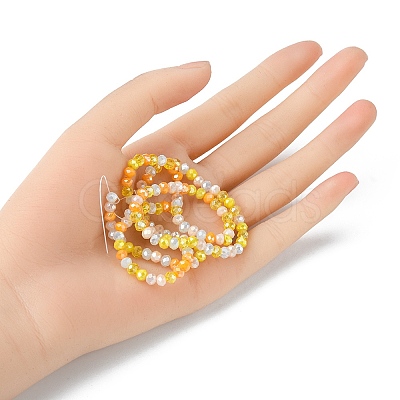 Electroplate Glass Beads Strands EGLA-yw0002-C04-1