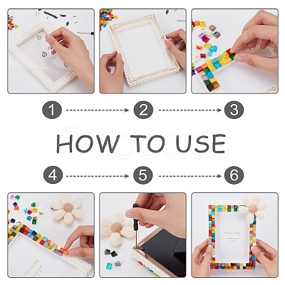 DIY Block Photo Frame Making Kit for Child DIY-WH0304-677-1