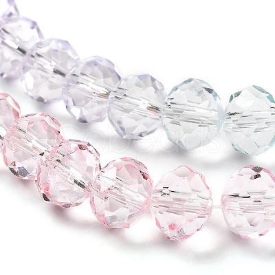 Transparent Painted Glass Beads Strands X1-DGLA-A034-T6mm-A23-1