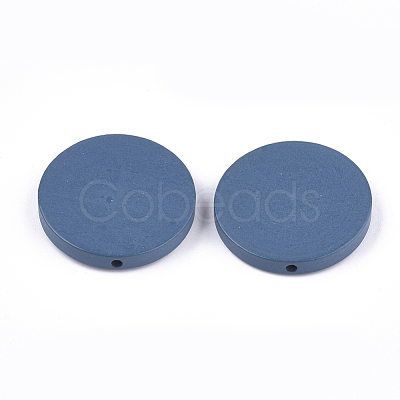 Painted Natural Wood Beads X-WOOD-S049-02A-03-1
