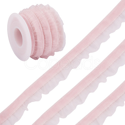 5 Yards Elastic Velvet Organza Ribbon SRIB-TA0001-28E-1