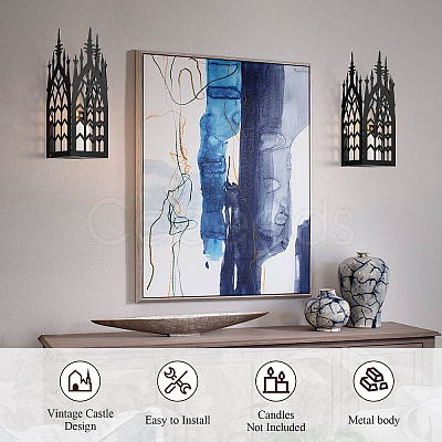 Iron Candle Holders AJEW-WH0481-766-1