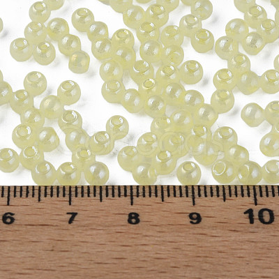 6/0 Imitation Jade Glass Seed Beads SEED-N004-006-08-1