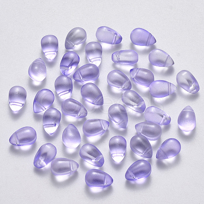 Transparent Spray Painted Glass Charms GLAA-R211-03-B08-1