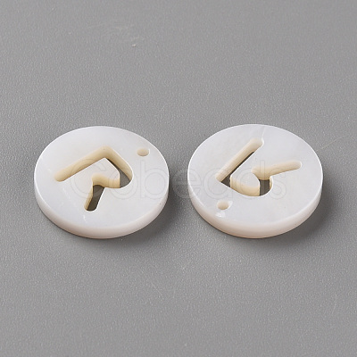 Natural Freshwater Shell Pendants SHEL-Q311-008R-1