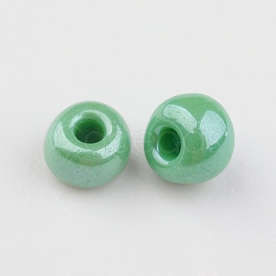 DIY Craft Beads 8/0 Opaque Colors Lustered Round Glass Seed Beads X-SEED-A012-3mm-127-1