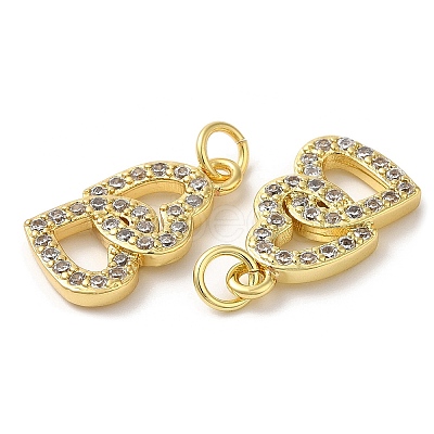 Eco-Friendly Brass Micro Pave Cubic Zirconia Pendants KK-M246-23G-1