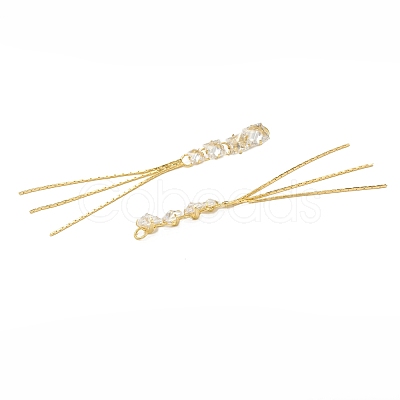 Brass Chains Tassel Big Pendnants KK-P228-34G-1